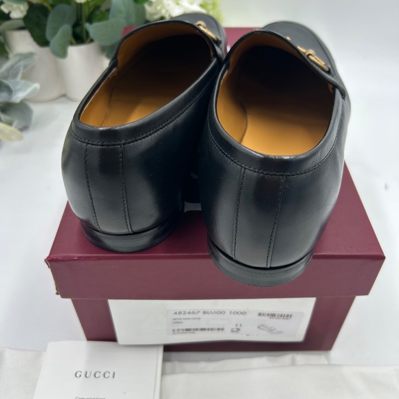 Men’s Gucci JORDAAN leather horse bit loafers size 11 fits 12 US made in Italy main image 12